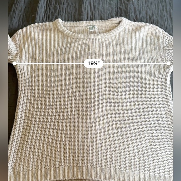 Amuse Society Ribber Beige‎ Bubble Sleeve Sweater Size M - Picture 4 of 6